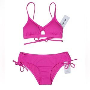 Hurley Fuscia  Bikini Size L NWT